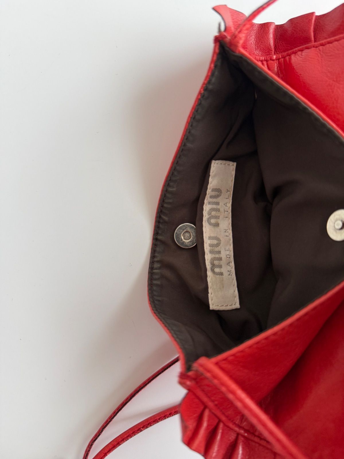 最終価格✨ミュウミュウ アーカイブ 90s オールレザー　ショルダー 1990s MIU MIU LEATHER SHOULDER BAG ミュウミュウ archive