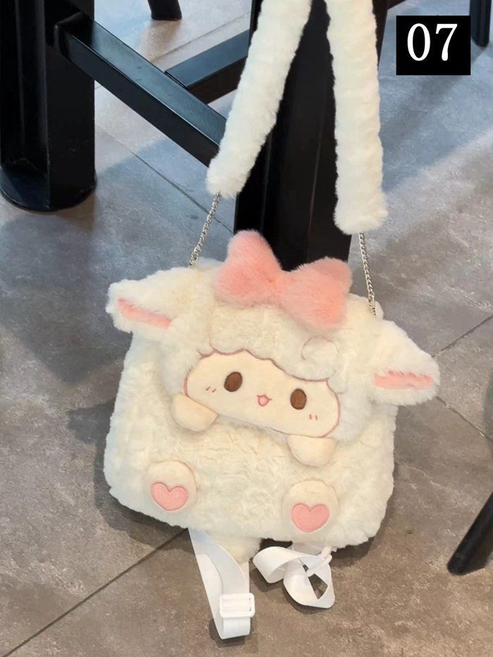【未使用】CUTE ぬいぐるみ生地 ふわふわバック ショルダーバッグ ぬいぐるみバッグ レディース バッグ 斜めがけ