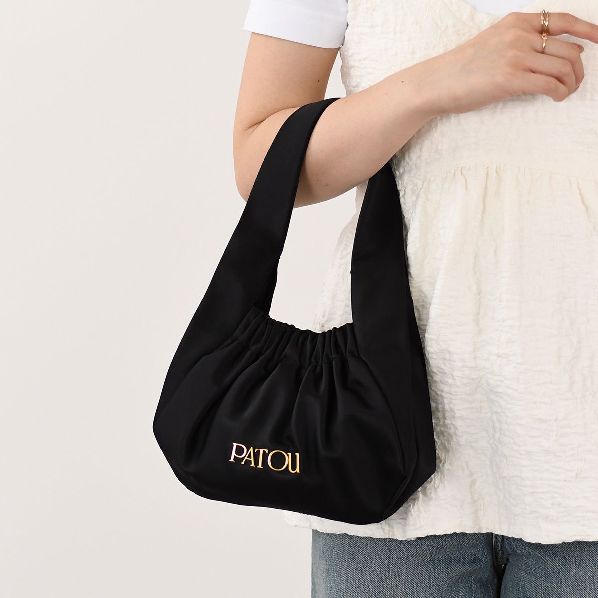 PATOU パトゥ ハンドバッグ Le Biscuit ル ビスキュイ サテン