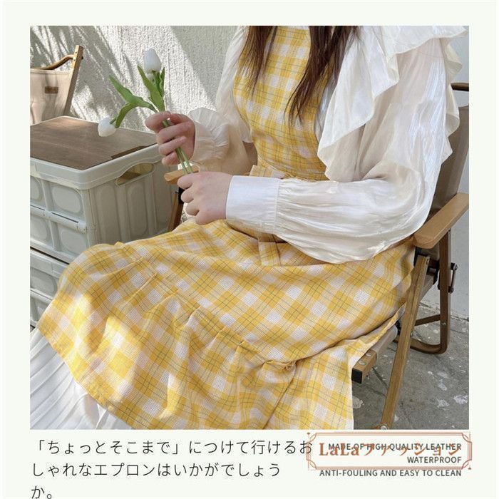 ロングエプロン カフェエプロン