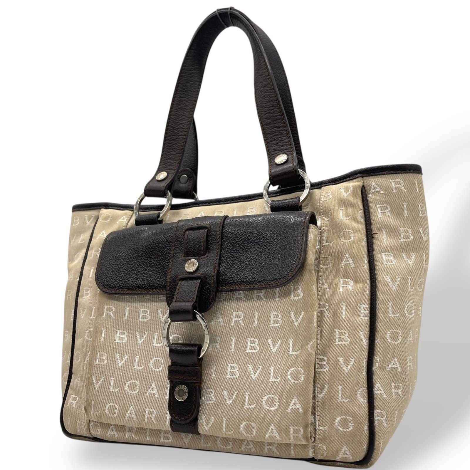ブルガリ BVLGARI ロゴ トートバッグ ターンロック ショルダーバッグ  