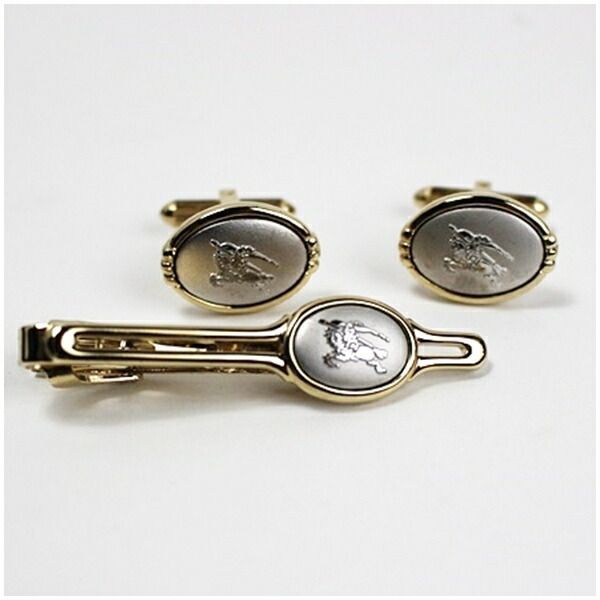 Burberrys カフスボタン 人気 ネクタイピン セット 箱付き シルバー 金