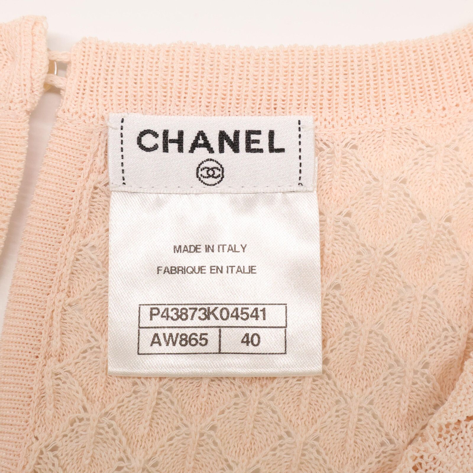 速くおよび自由な CHANEL シャネル 【美品/国内正規】P43873K04541 ノースリーブ ニット+セーター
