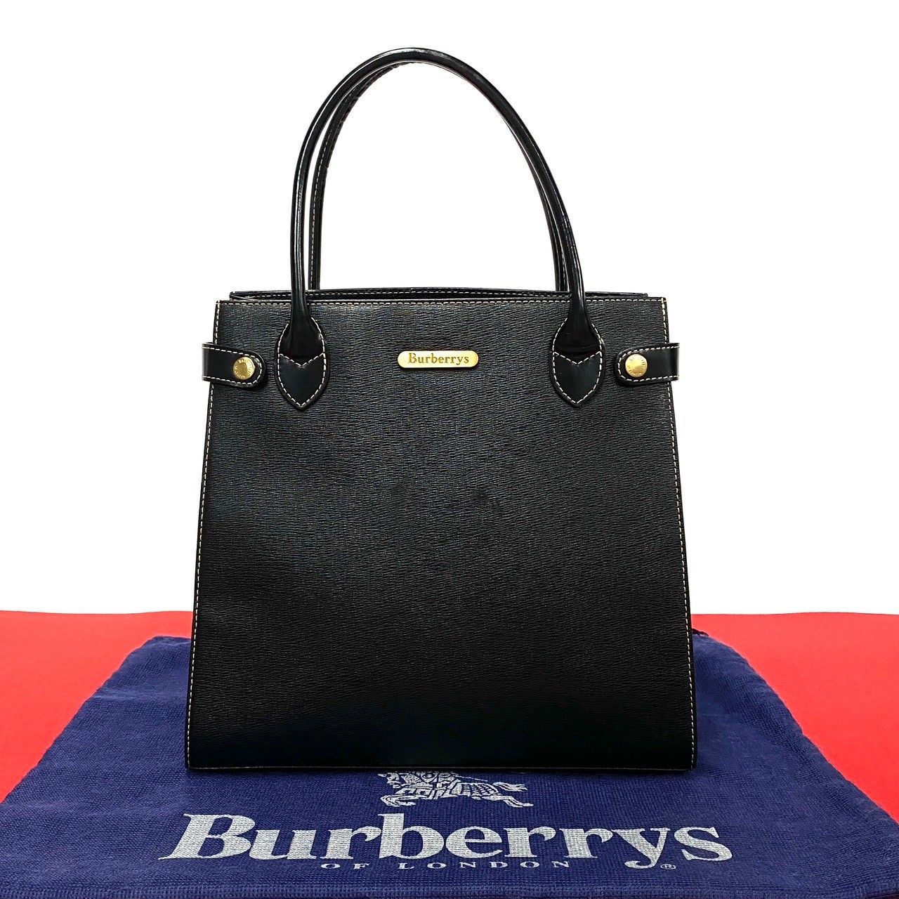 極 美品 BURBERRY バーバリー ノバチェック シャドーホース レザー 本 