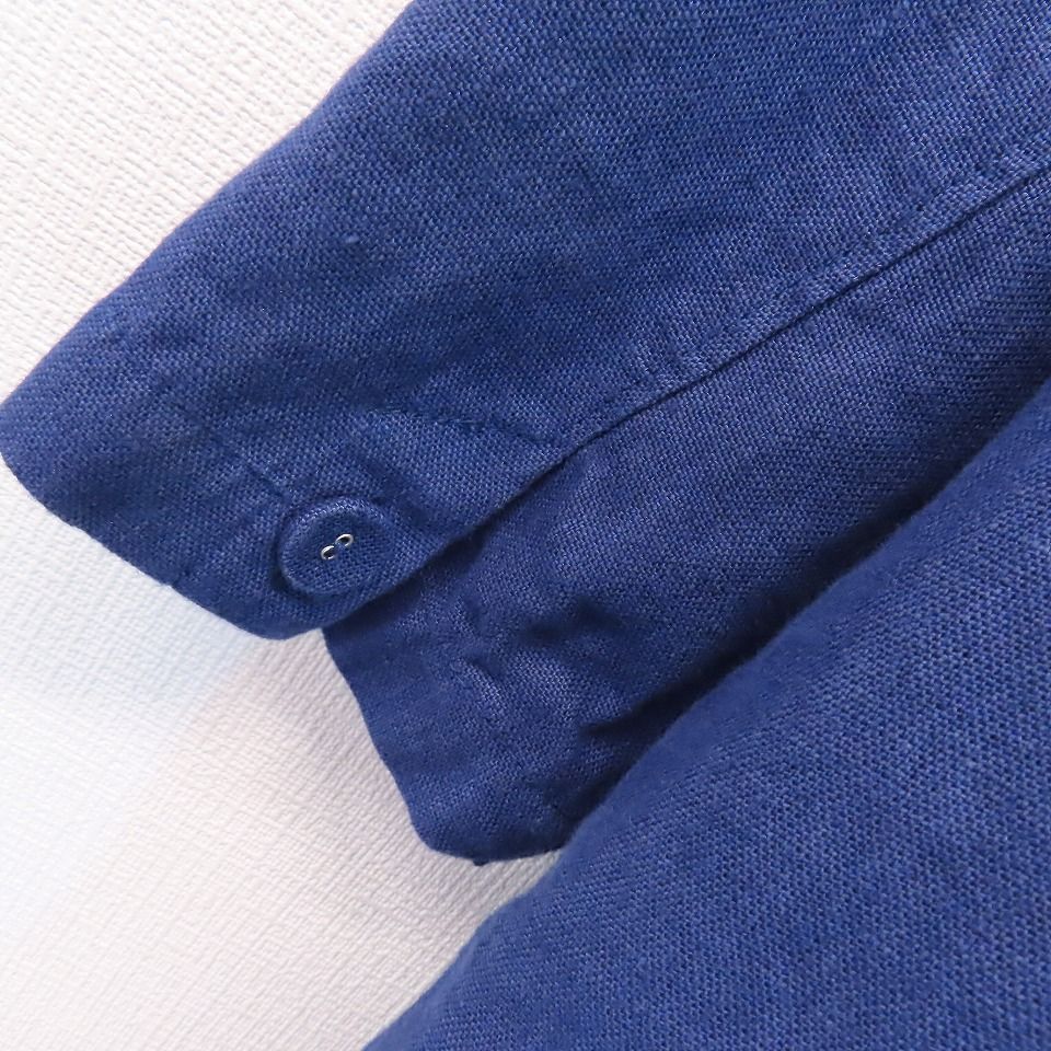 フォグリネンワーク ウールリネン 麻 ロングコート リトアニア製 ネイビー fog linen work ネイビー ロングコート リトアニア製リネン100