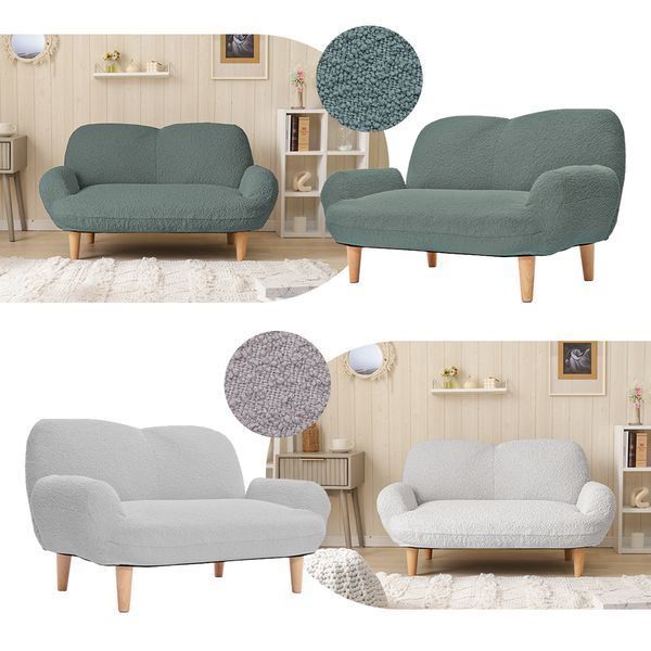 丸くて可愛いも脚付きソファIV アイボリー【代引不可】