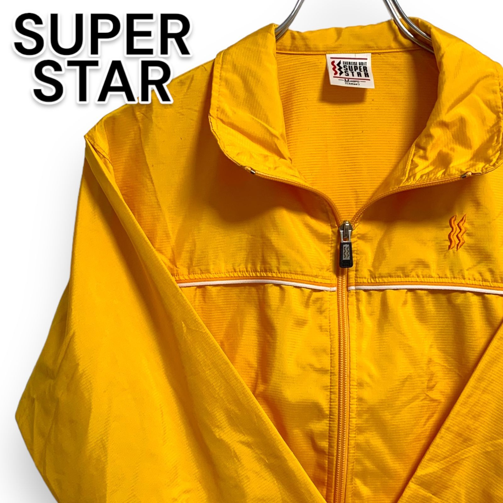 スーパースター　ミズノ　mizuno ナイロンジャケット　刺繍ロゴ　M 90s SUPER STAR ミズノ セットアップ ジャージ ナイロン Mizuno ミズノ