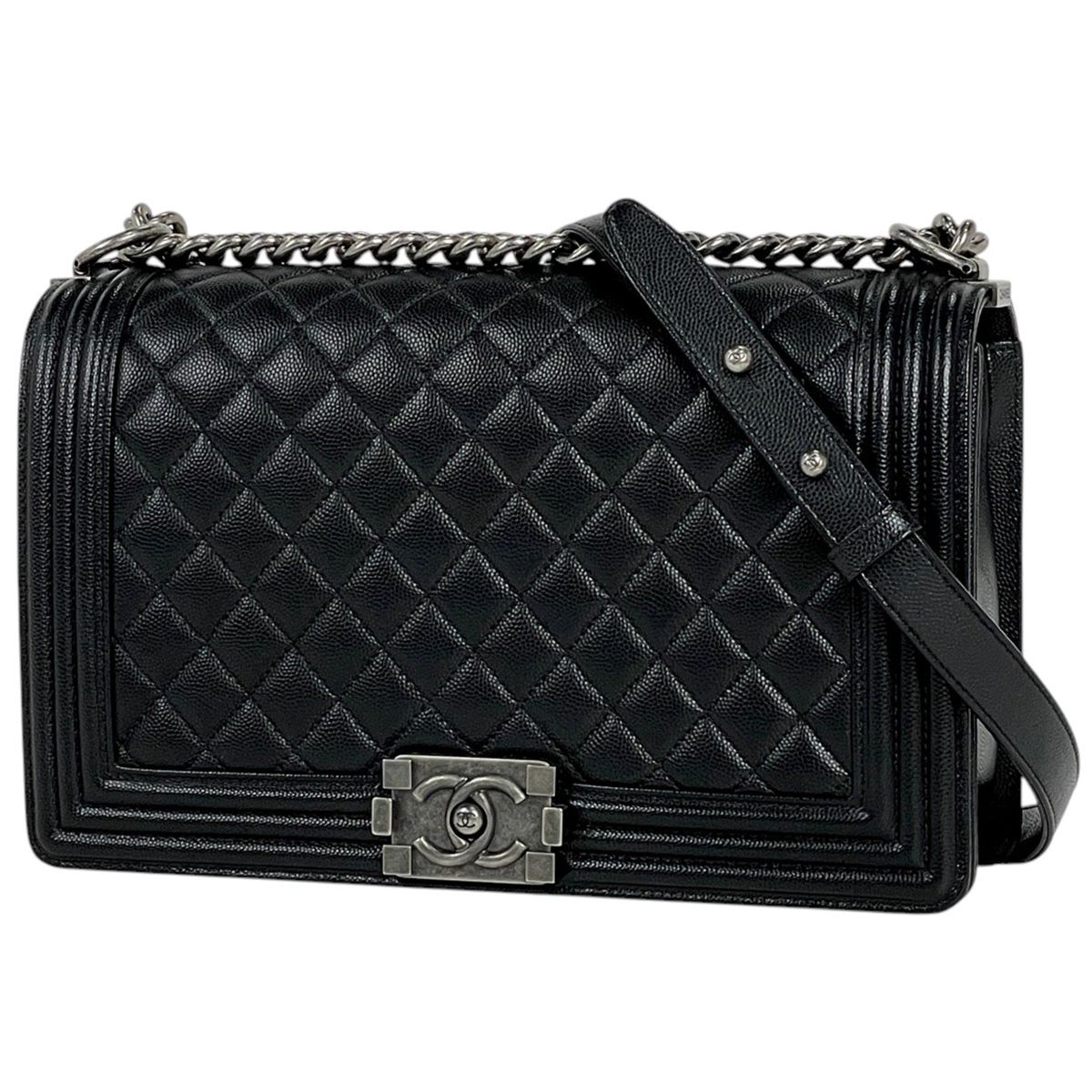 CHANEL シャネル ボーイシャネル ココマークショルダーバッグ　ラージ CHANEL シャネル ボーイシャネル ココマークショルダーバッグ