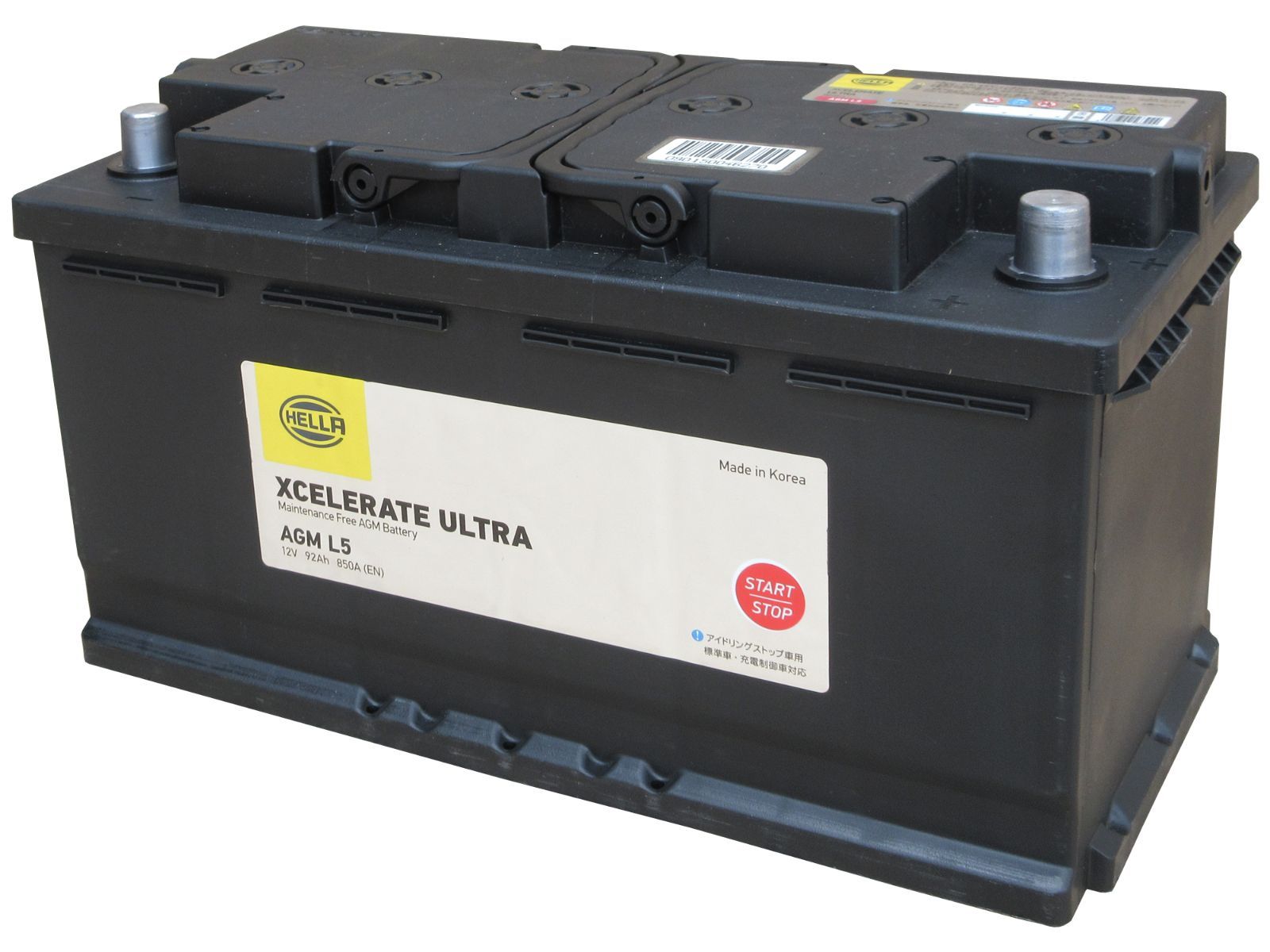 HELLA（ヘラー） バッテリー 　AGM L5　欧州車用　高性能AGMバッテリー
