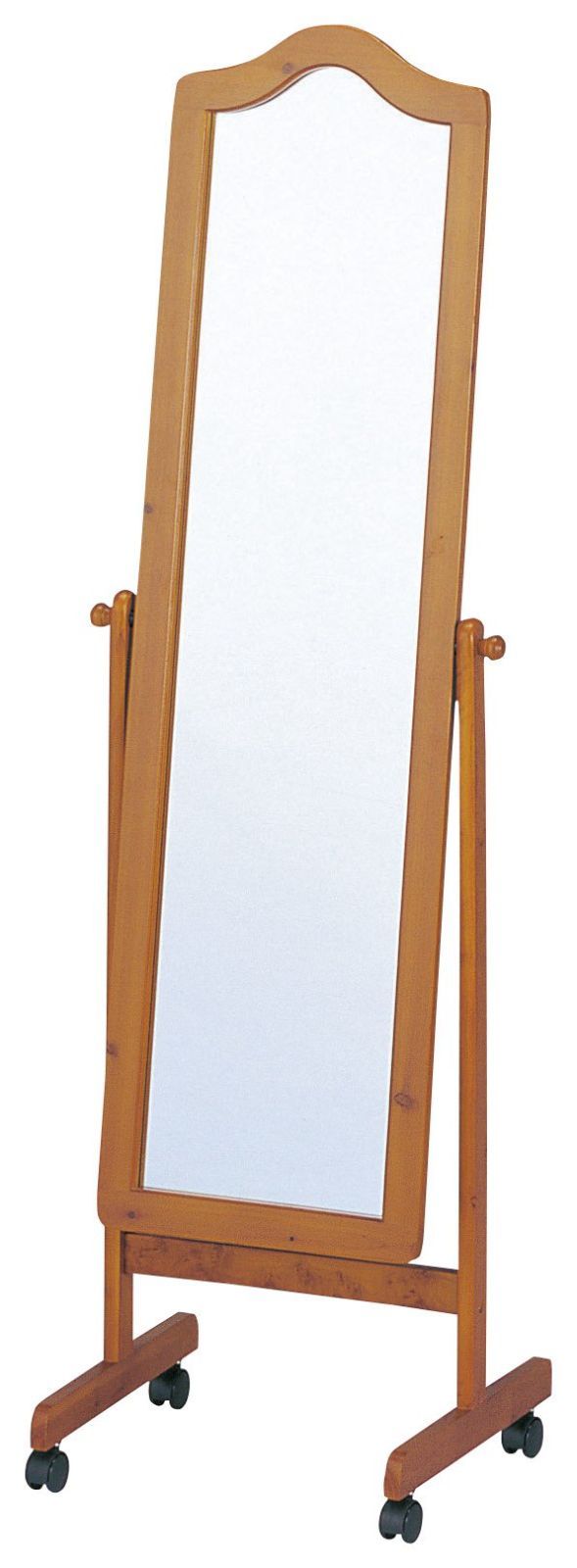 在庫 koeki 弘益 木製スタンドミラー ブラウン P-121