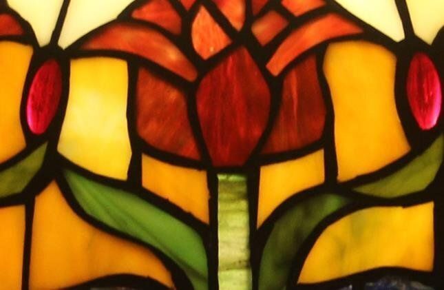 ◆ 上品◆ ◆ステンドランプ ステンドグラス 花柄 レトロな雰囲気 ティファニー テーブルスタンド 照明 室内装飾