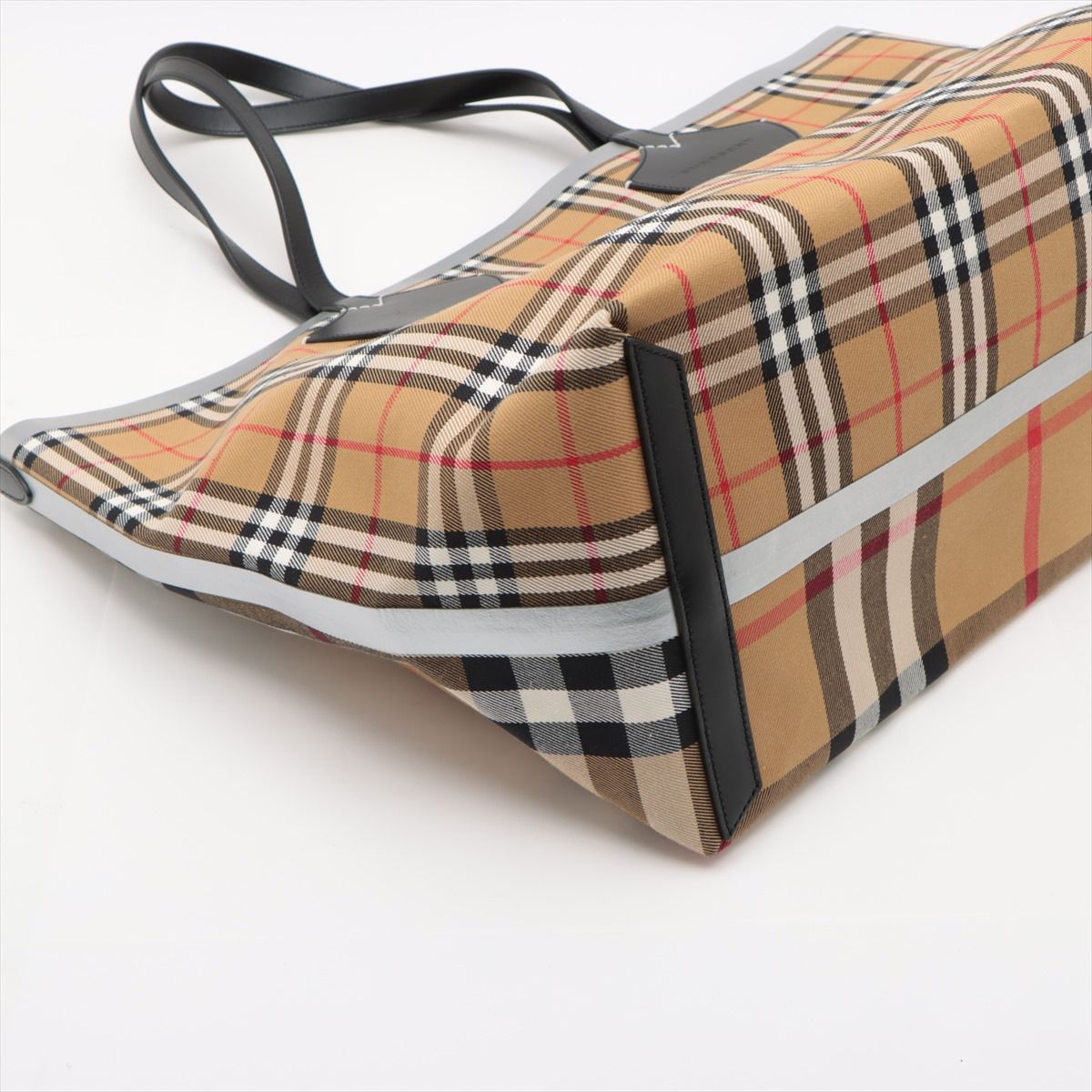 人気✨ バーバリー トートバッグ ノバチェック ベージュ レザー