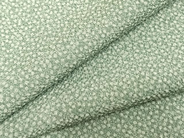 平和屋着物▽上質な小紋 単衣 あられ文 鬼しぼ縮緬 正絹 逸品