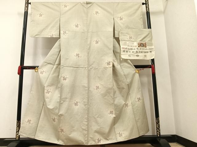 平和屋着物○本場大島紬 白大島紬 桑原織物 二代目 桑原啓之介 9マルキ