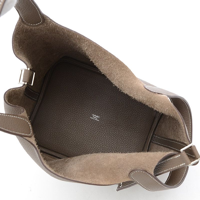 エルメス ピコタンロック MM 22 トリヨン エトゥープ シルバー