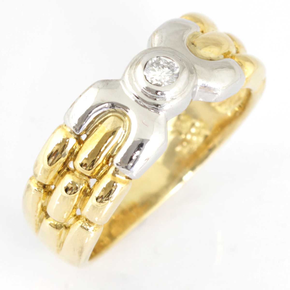 美品『USED』 K18/Pt900  Dior リング・指輪 5.5g 10号約37mmリング内径