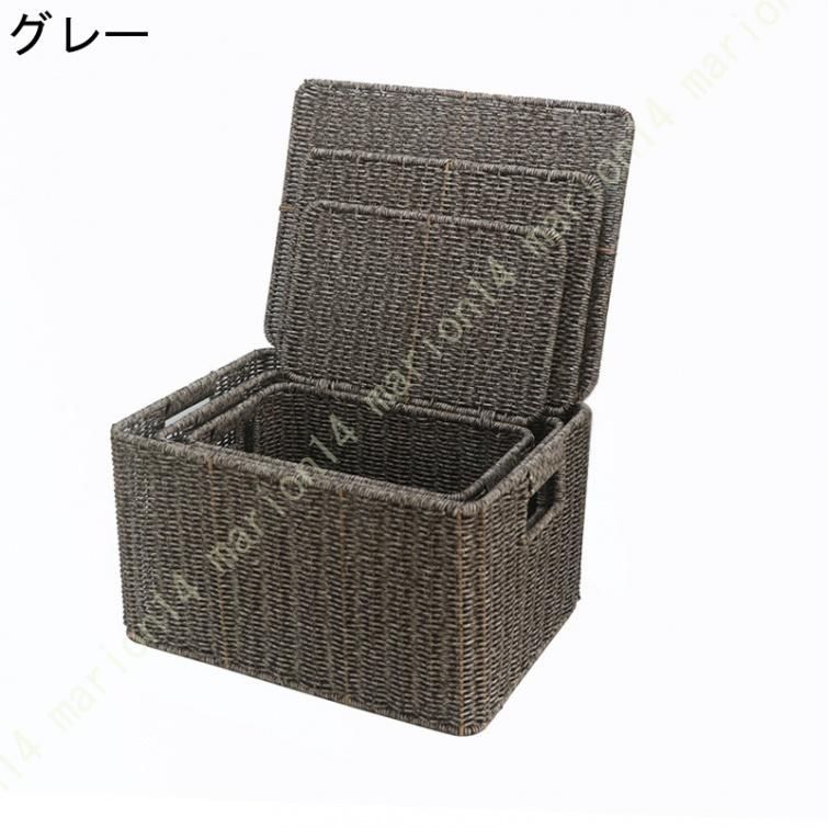 小物入れ かご バスケット 洗える 和風 籠 ふた付き 蓋付き フタ