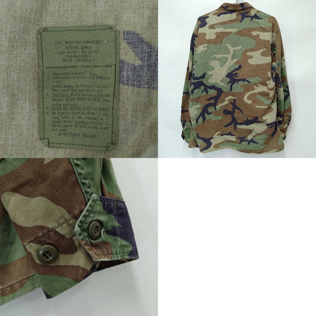 US NAVY SEABEES シービーズ ウッドランド 迷彩 BDUジャケット L-R 