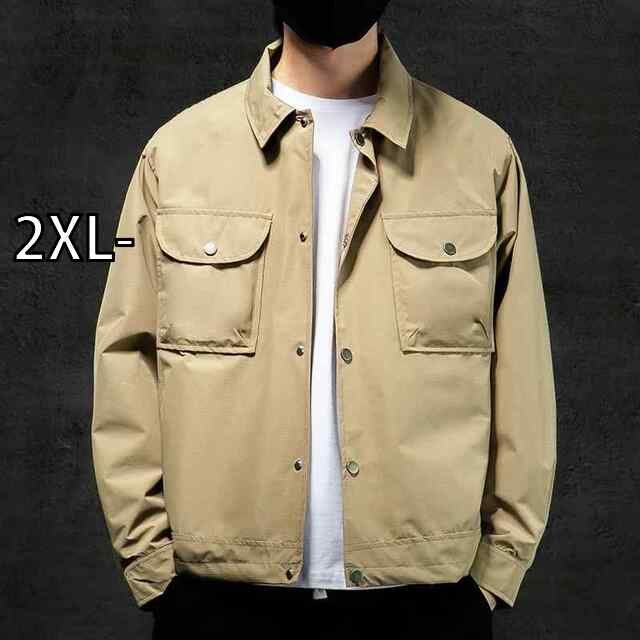 2XL- 秋冬 コーデ メンズ 服 シンプル ファッション オシャレ 大人 かっこいい 大きいサイズ ストリート 紳士服 アメリカン ワーク ジャケット ハイエンド カジュアル ジャケット レトロ