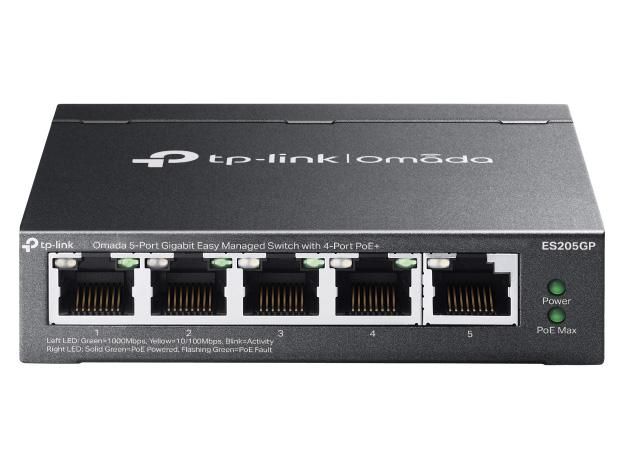 2営業日で発送 TP-LINK Omada ギガビットポートx5 イージーマネージドスイッチ PoE ポートx4搭載 ES205GP UN