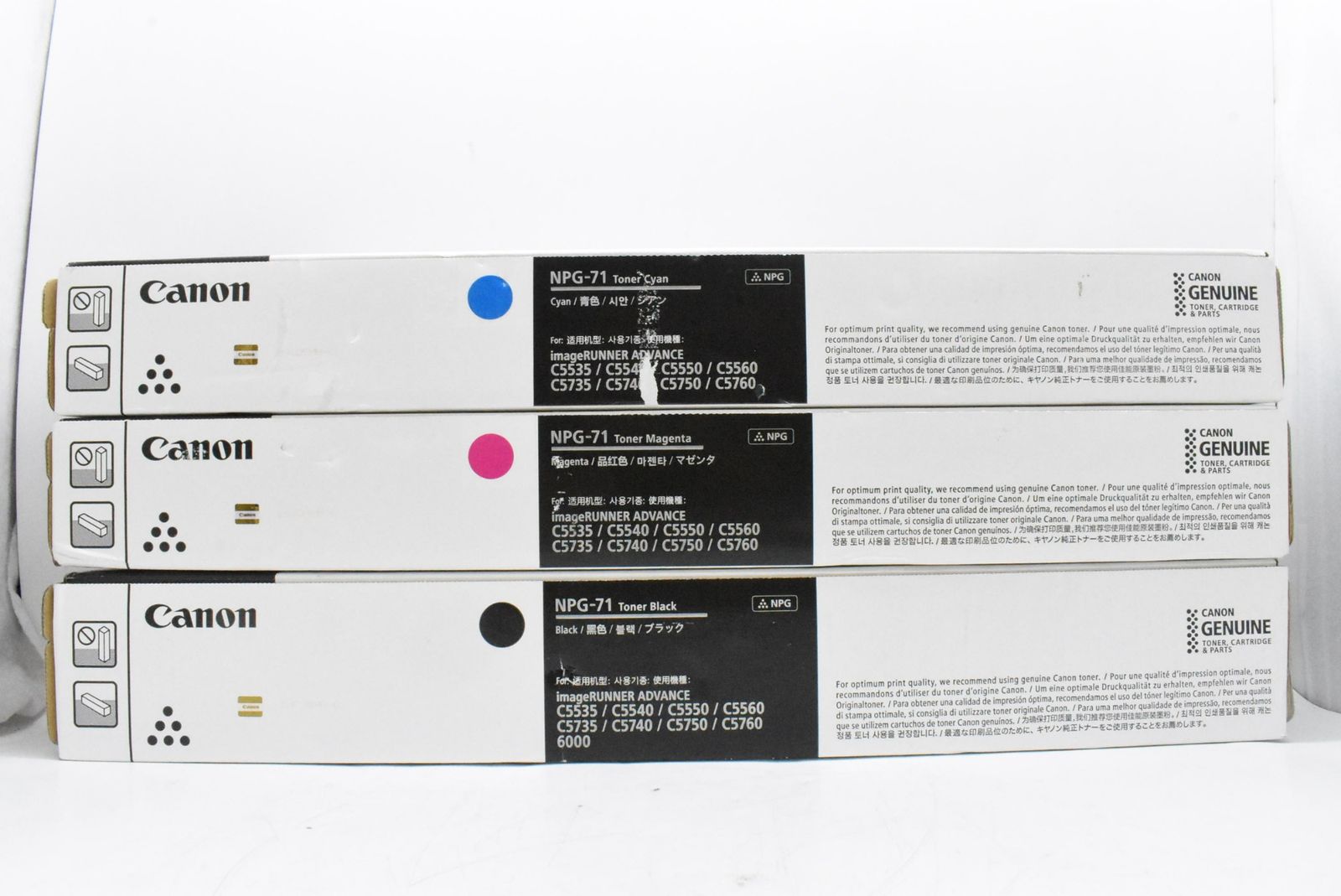 ♥ キャノン 純正 トナー NPG-71 3色 シアン マゼンタ ブラック CANON IT3AAKR9ALS0-D-N085-byebye
