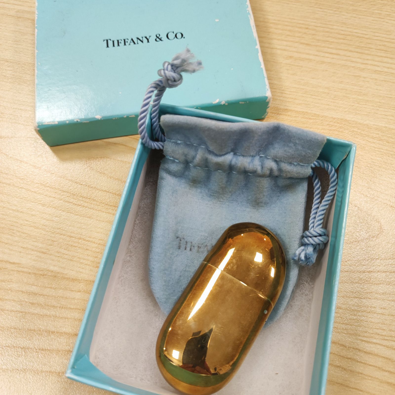 TIFFANY&Co. ビーン オイルライター ゴールド 真鍮