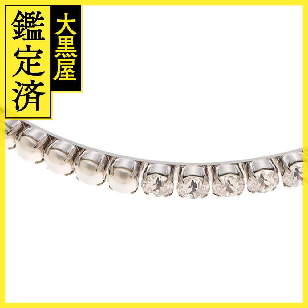 miu miu ミュウミュウ クリスタル／フェイクパールカチューシャ