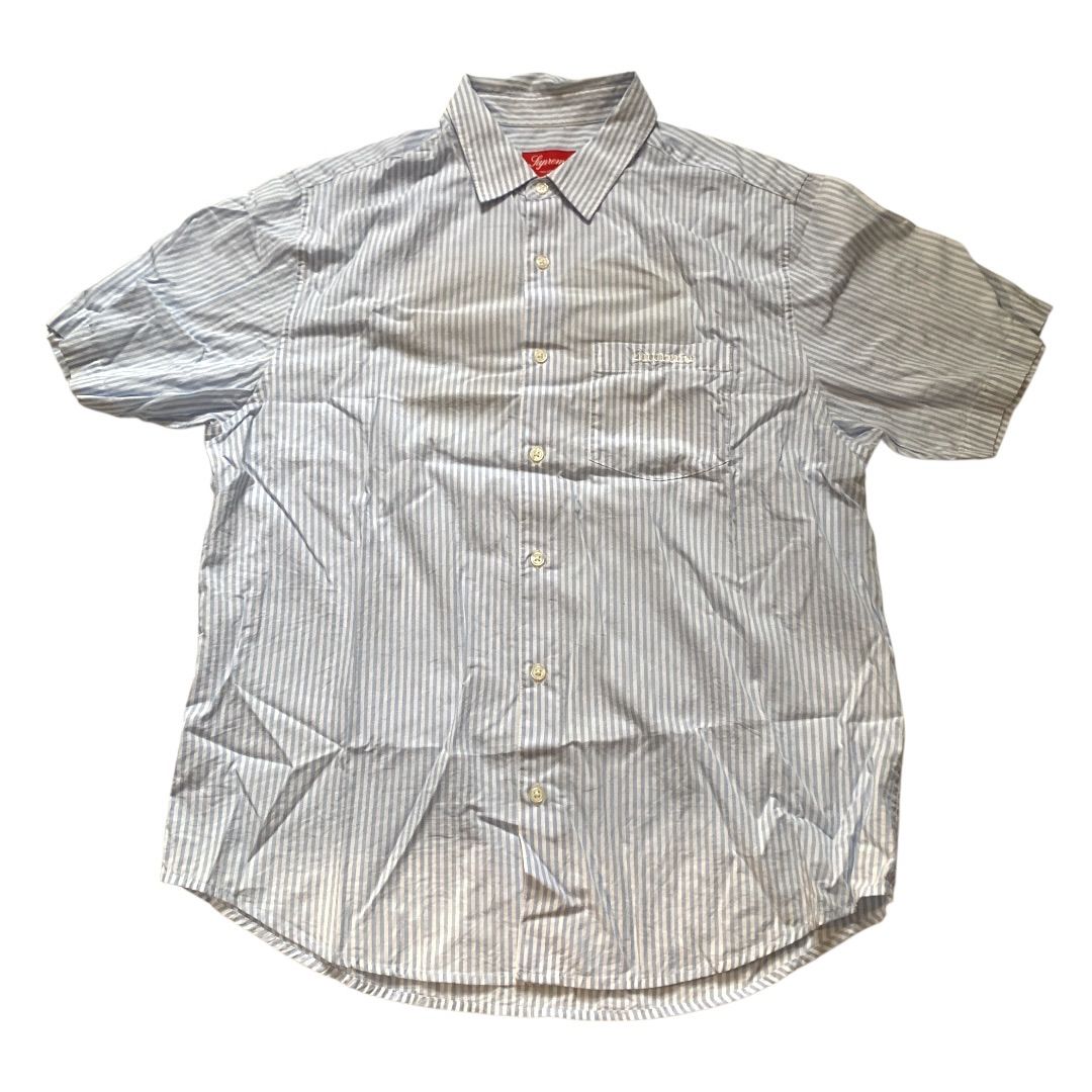Supreme シュプリーム イギーポップ ストライプシャツ 水色|白 Mサイズ M71022-4