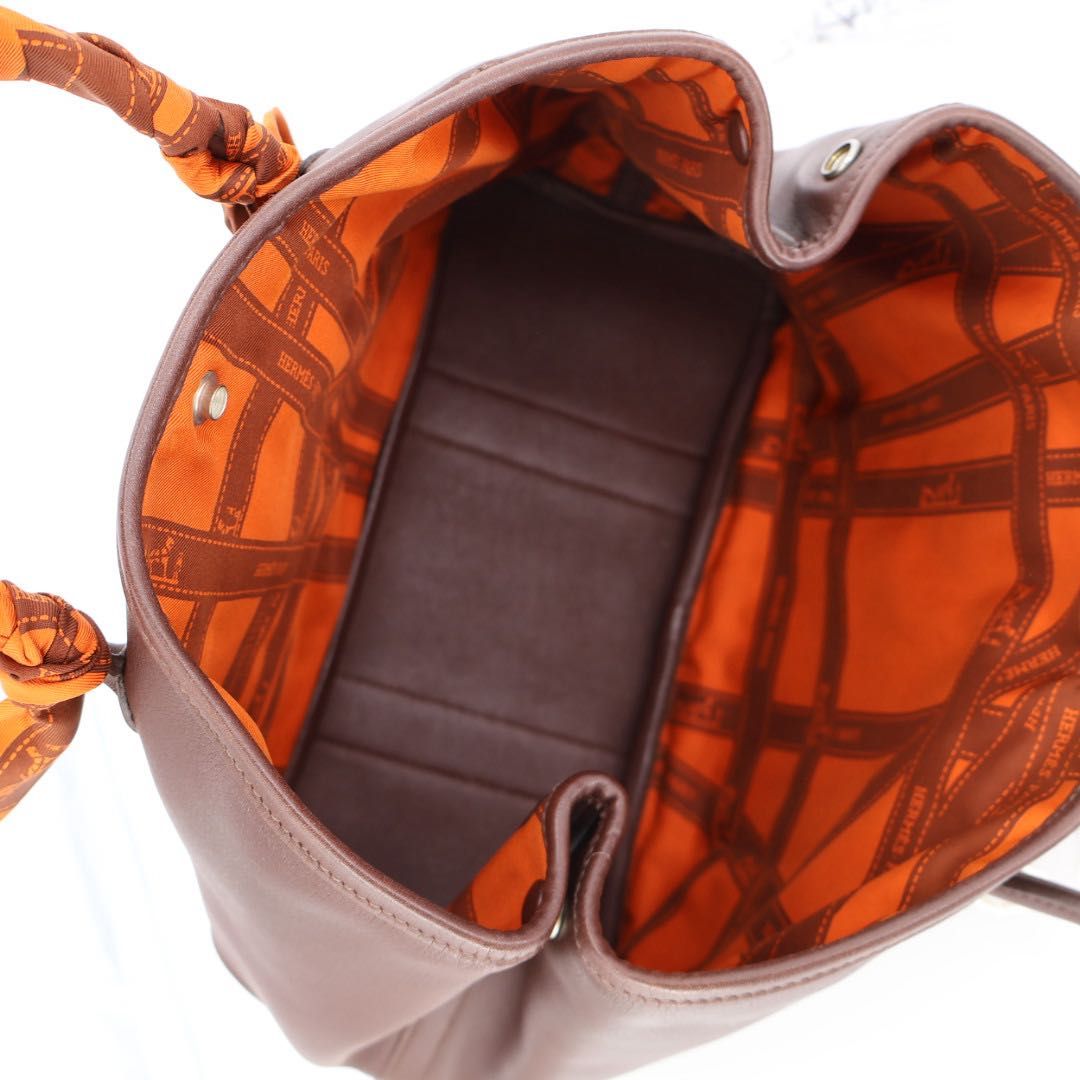 美品 エルメス ガーデンツイリーTPM ハバナ ヴォースイフト トートバッグ エルメス HERMES ガーデンツイリーTPM ヴォースイフト ハバナ