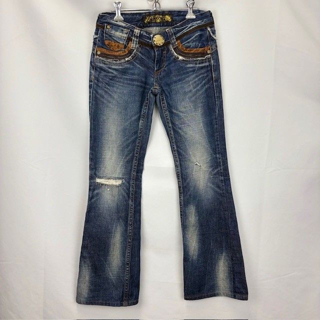 RED PEPPER フレアデニムパンツ 27 美品】RED PEPPER レッドペッパー デニム ジーンズ 27