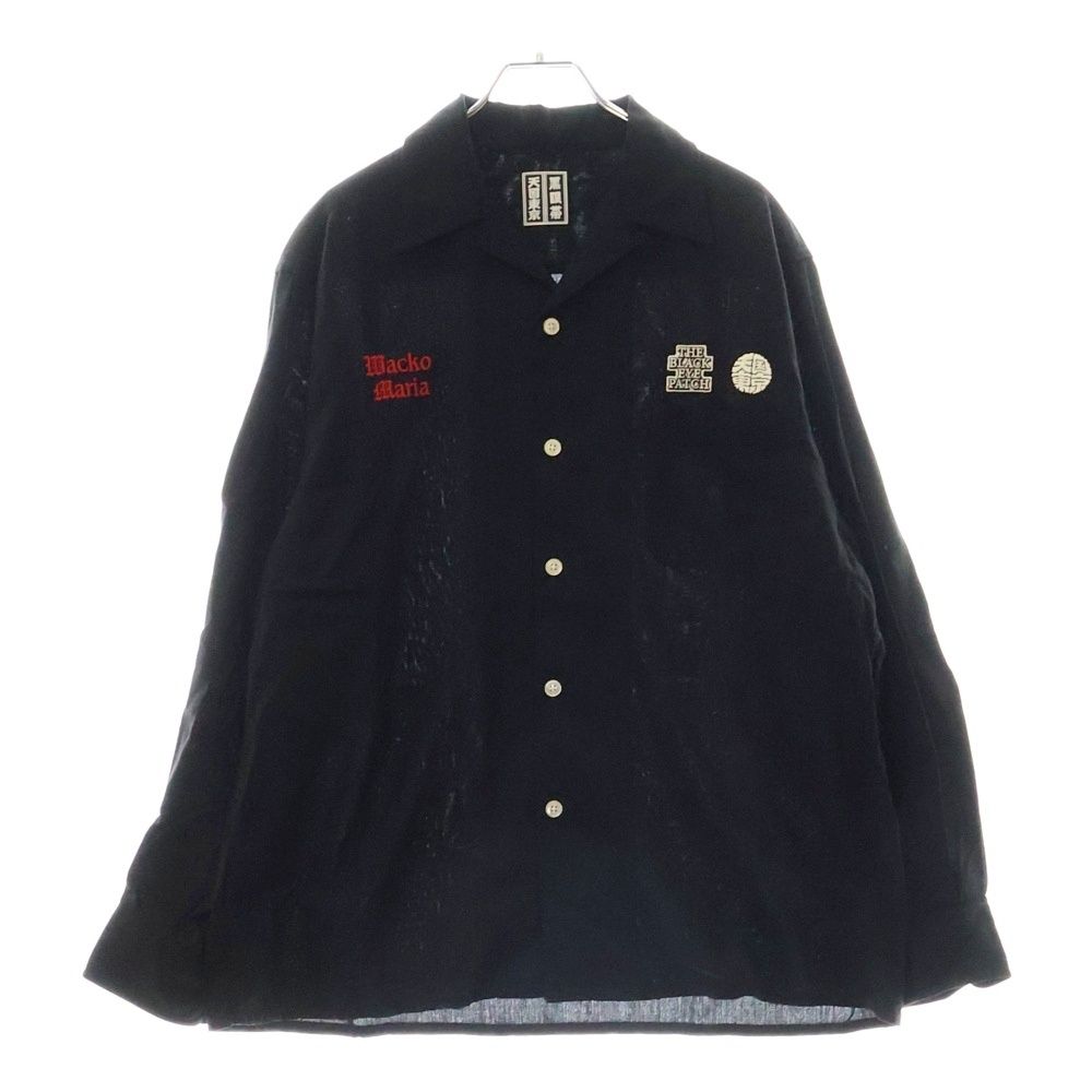 WACKO MARIA ワコマリア ×BLACK EYE PATCH 50 S SHIRT L|S TYPE-1 ブラックアイパッチ 開襟長袖シャツ ブラック