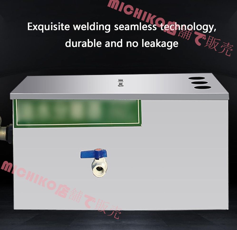 グリーストラップ 業務用グリストラップ 厨房油水分離器 ステンレス製インターセプターグリストラップ 取り外し なバッフル 飲食店厨房排水用 40×25×25cm