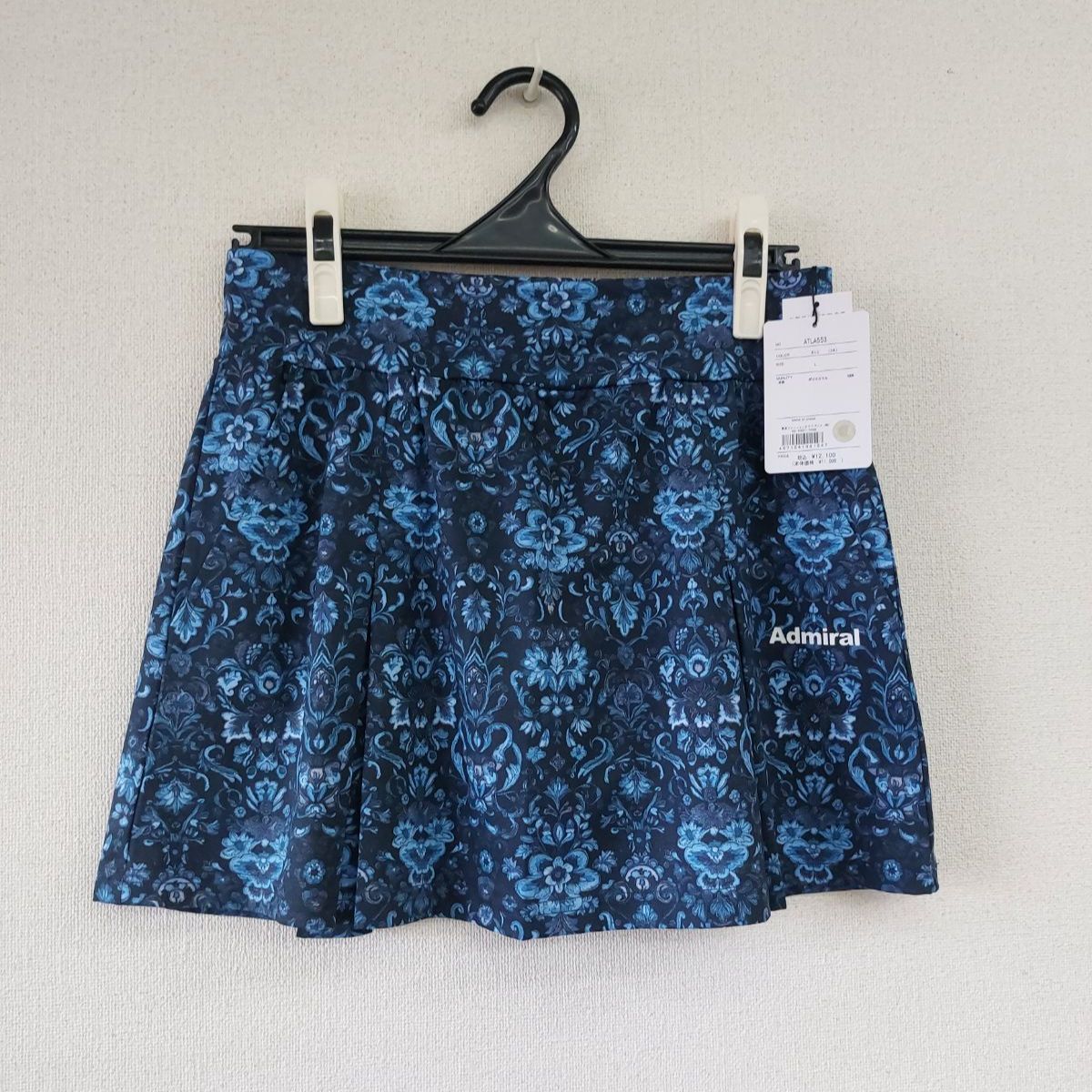 Admiral アドミラル 25AW ATLA553 ダマスクタックプリーツスコート BLU 34 Lサイズ