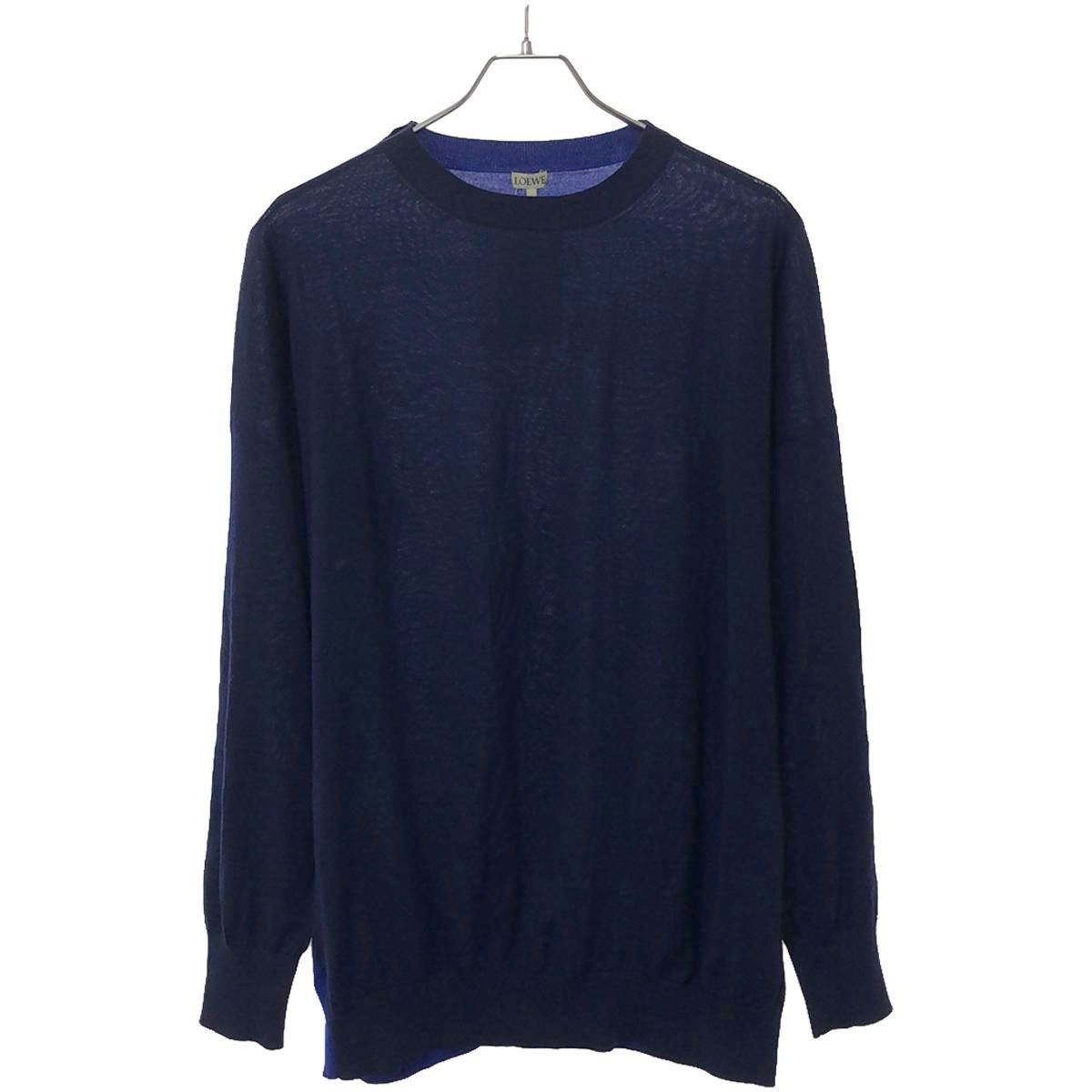 LOEWE ロエベ アナグラム刺繍ツートンウールニットセーター H3109240CO 