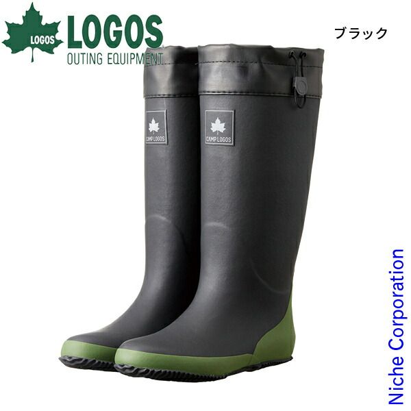 【新品】 ロゴス キャンプ ロゴス コンパクトレインブーツ (33214) (71 ブラック M)