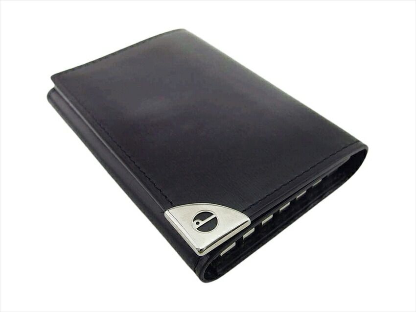 【X'masセール★30%OFF】ダンヒル Dunhill キーケース dプレート ブラック×シルバー レディース 中古 ダンヒル Dunhill キーケース dプレート ブラック×シルバー レディース
