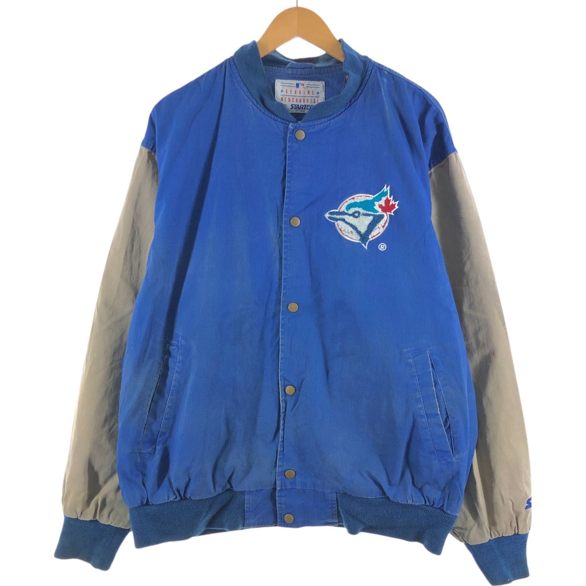 90年代スターターmlbトロントブルージェイズ　スタジャン古着ヴィンテージ 古着 90年代 スターター Starter MLB TORONTO BLUE JAYS トロント