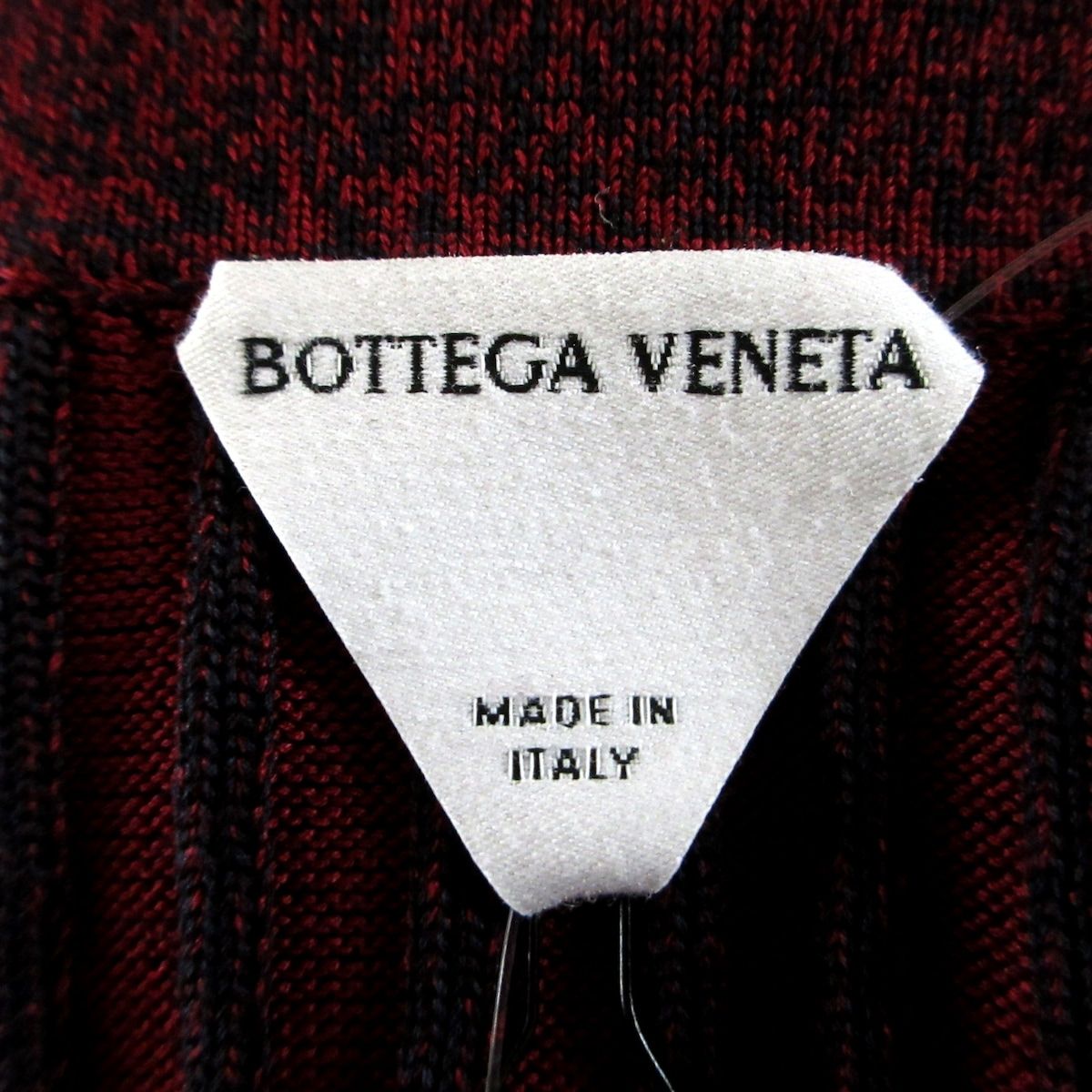 BOTTEGA VENETA(ボッテガヴェネタ) 長袖ポロシャツ サイズS メンズ新品同様 - 728349 V2LV0 ダークネイビー×レッド ニット  - メルカリ