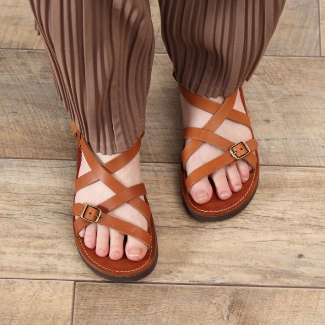 美品 Olukai ブラウン 本革 サンダル 楽天市場】本革 サンダル 2.5cmヒール レザー レディース 25春夏