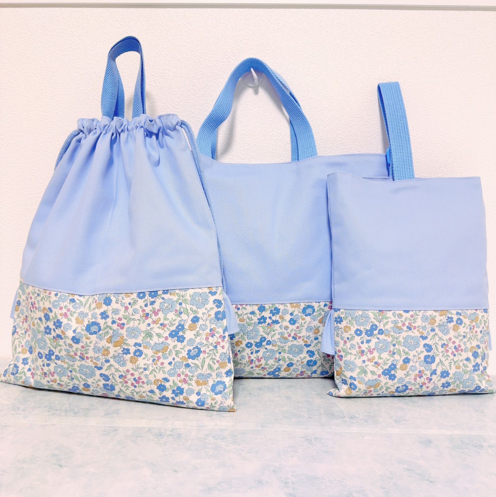 完成品】 入園 入学 セット レッスンバッグ リボン フリル 女の子