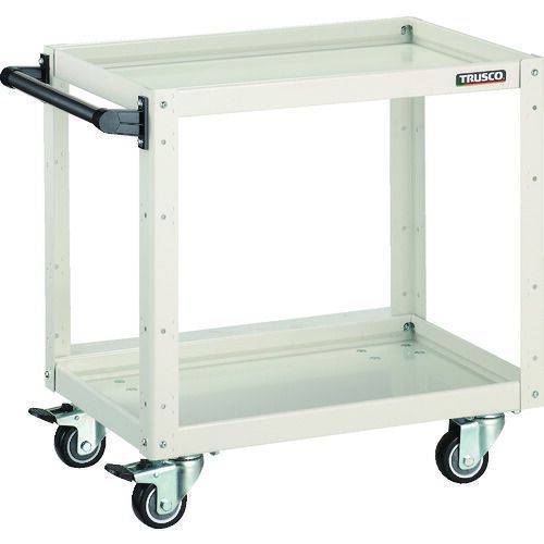 ＴＲＵＳＣＯ イーグルワゴン ６００×４００×Ｈ６００ ウレタン４輪自在 ホワイト