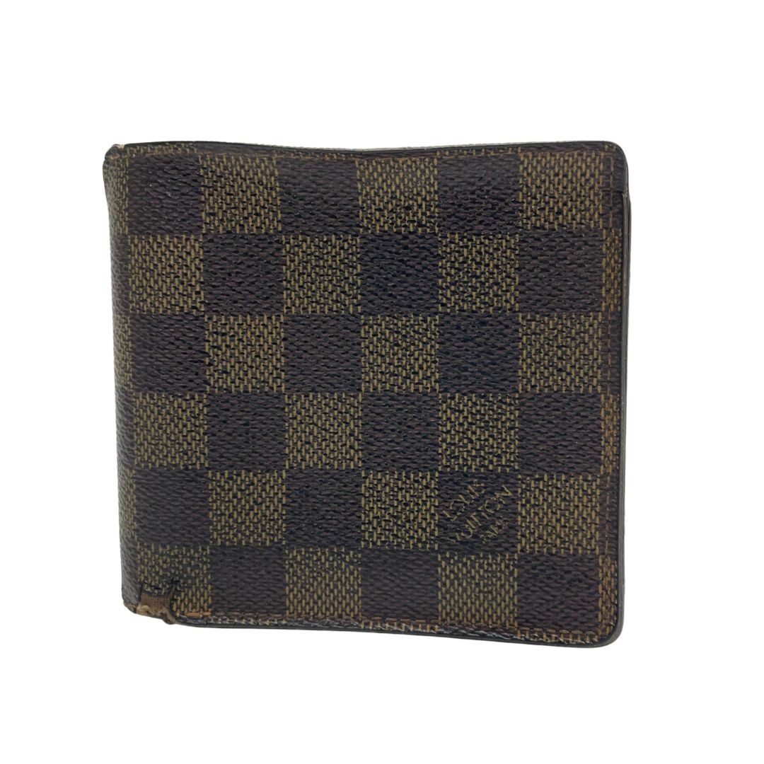 2476 LOUIS VUITTON ルイヴィトン ダミエ 二つ折り財布 ポルトフォイユ