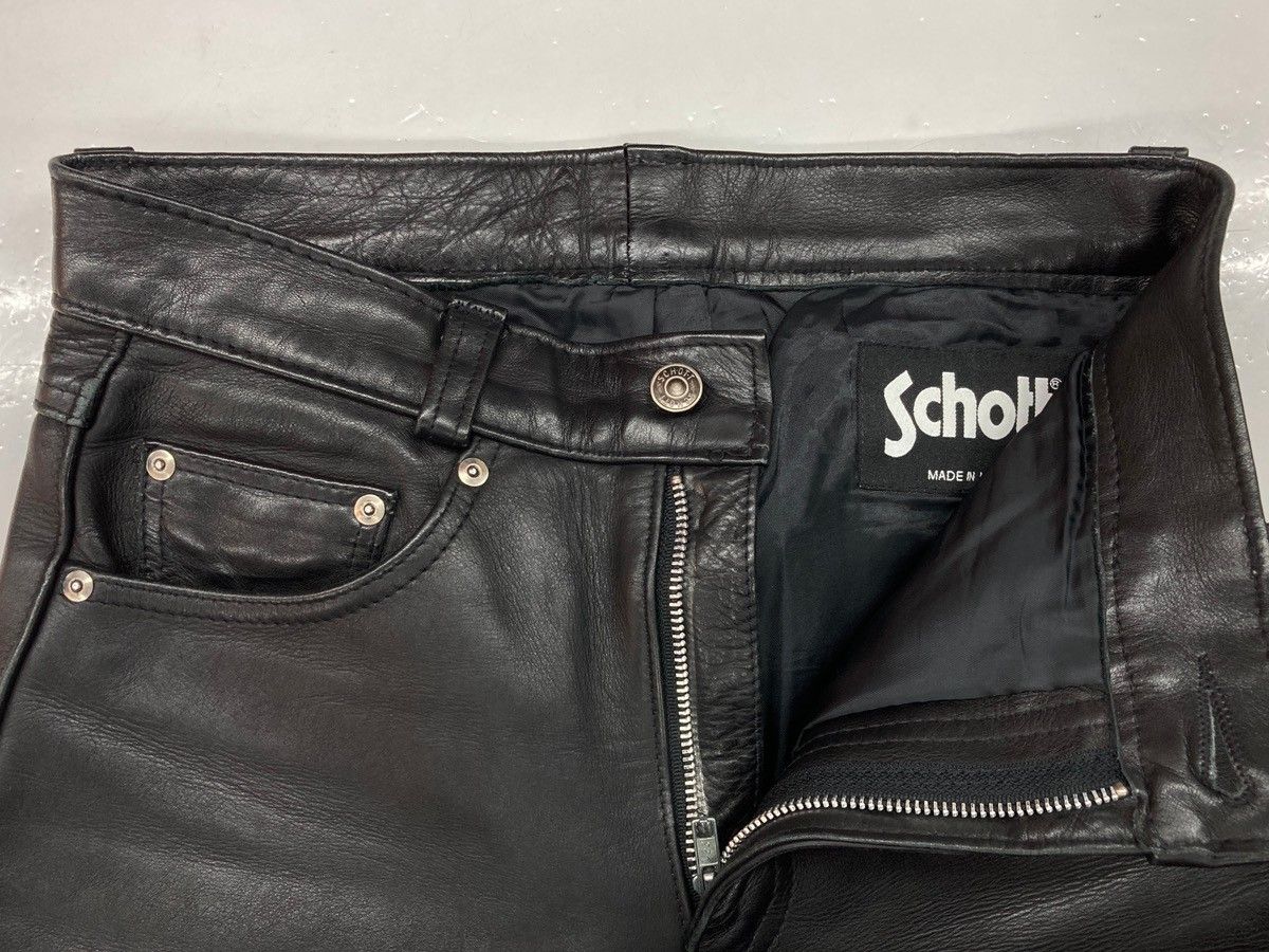 ショット SCHOTT 600 LEATHER PANTS レザーパンツ USA製 ジッパー