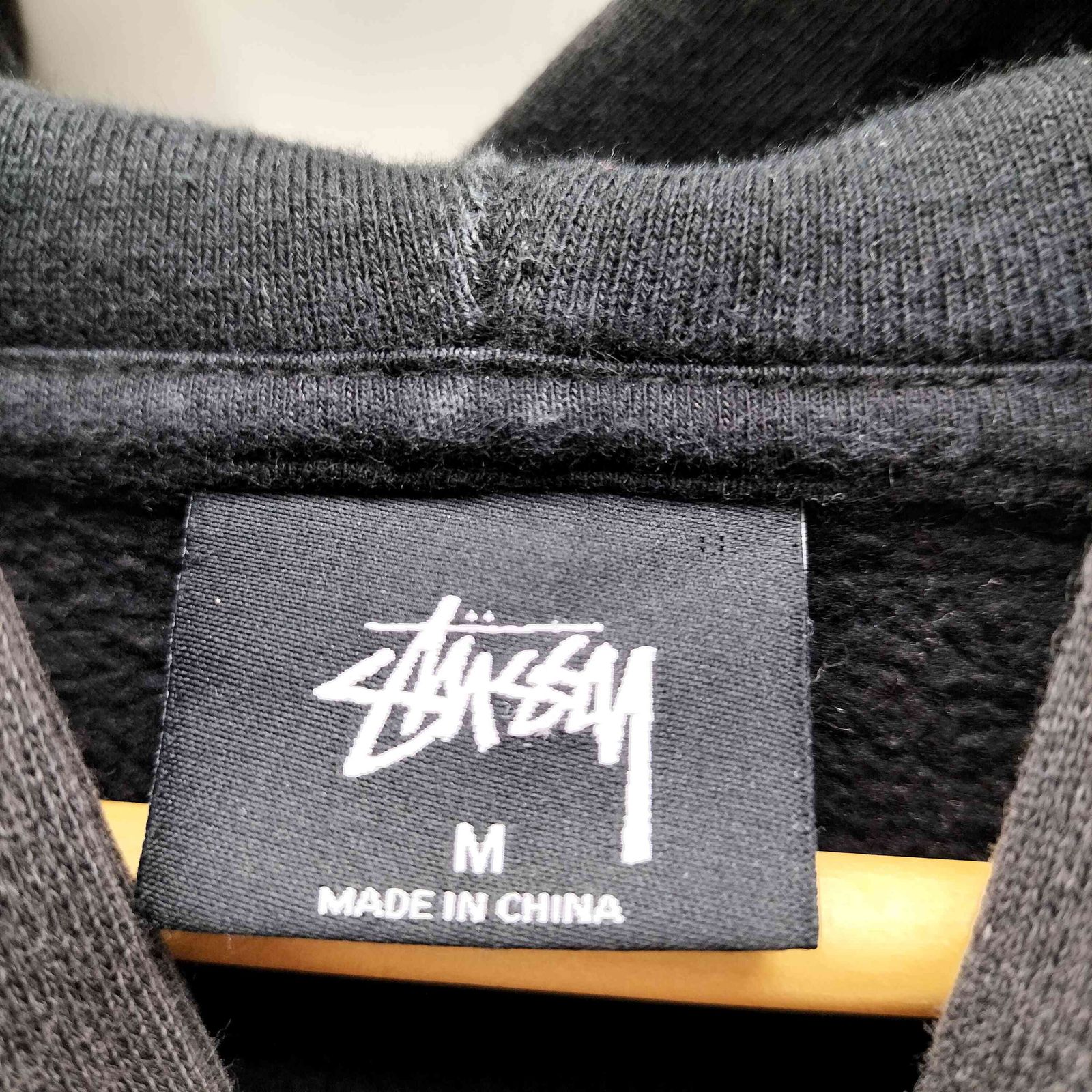 【良品 M】ステューシー 両面プリント ショーンフォントロゴ パーカー 良品 M】ステューシー 両面プリント ショーンフォントロゴ