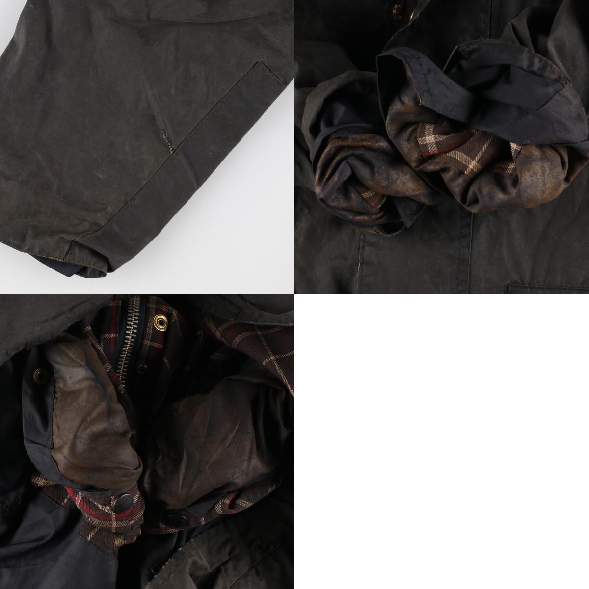 古着 90年代 バブアー Barbour BORDER ボーダー 旧3ワラント ワックス