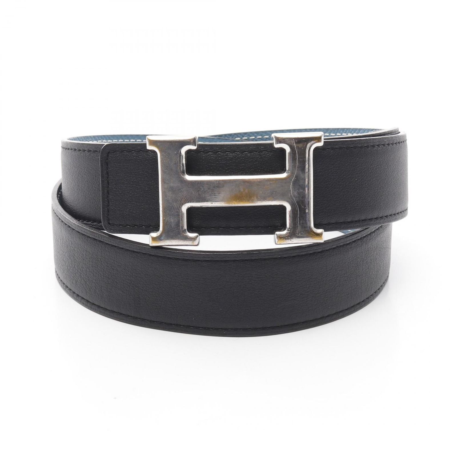 エルメス HERMES ベルト コンスタンス Hベルト ブルージーン/ブラック
