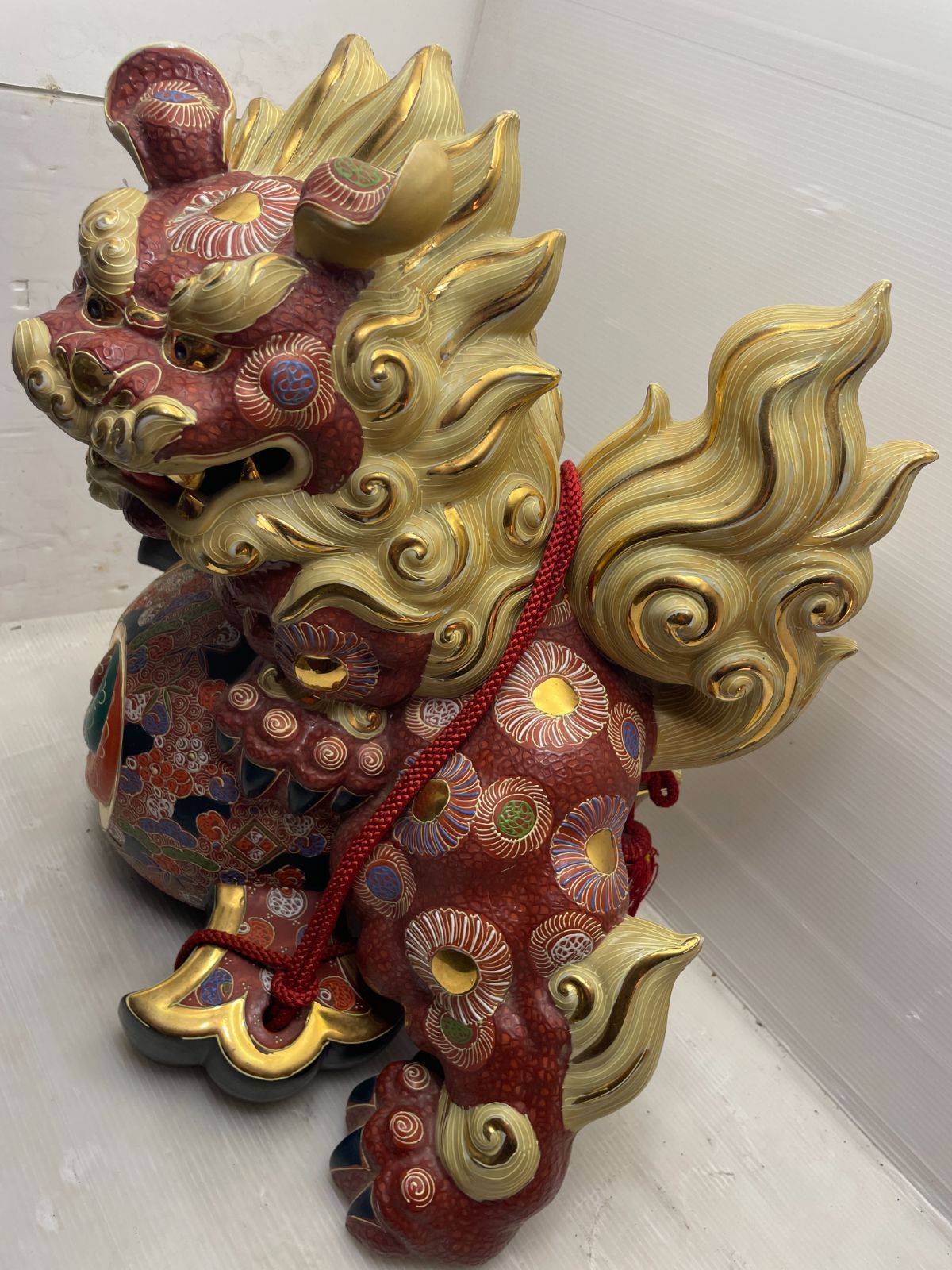 九谷焼 大型の唐獅子 打出の小槌 - メルカリ