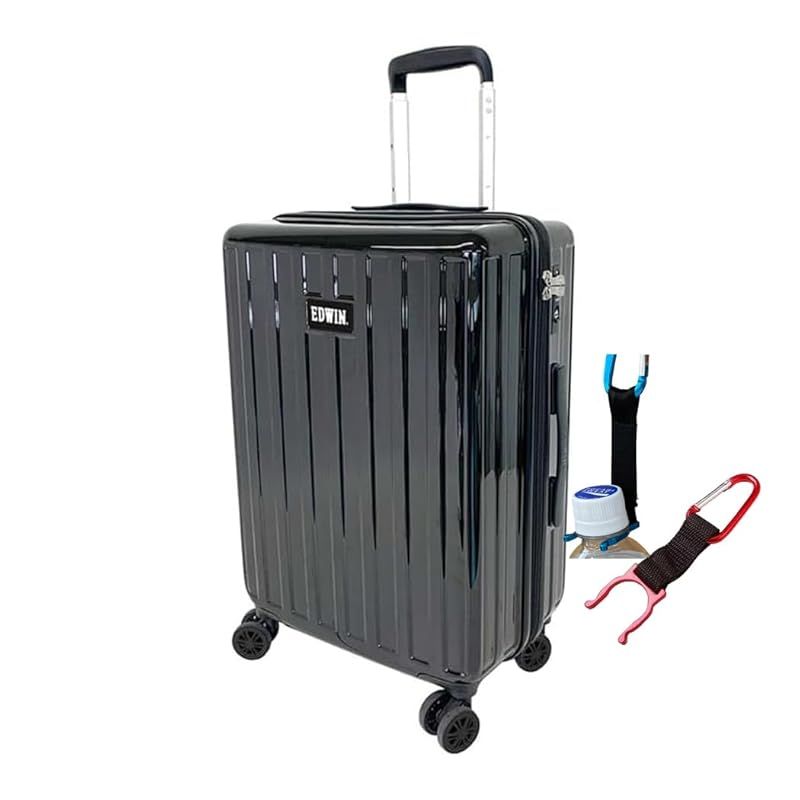 アルミフレームスーツケース♥フロントオープン ブラックSサイズ 42L