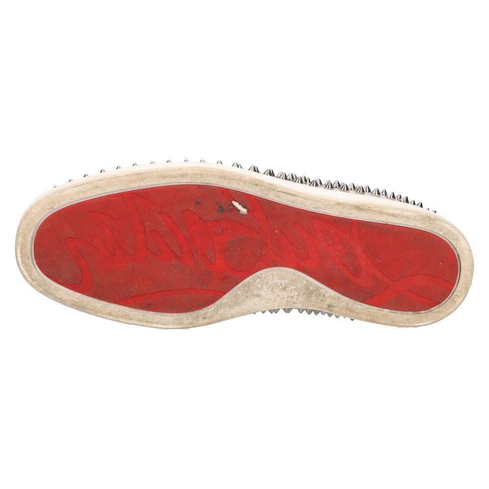 美品】Christian Louboutin ルブタン スパイク スリッポン 美品✨ クリスチャンルブタン スパイクスタッズ スリッポン 26cm
