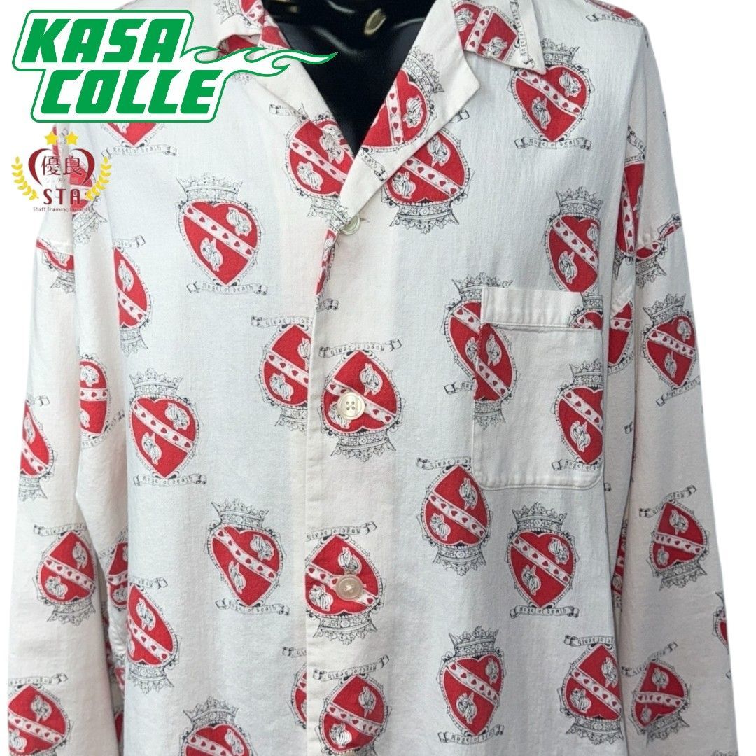 SAINT MICHAEL】 セントマイケル HEART PAJAMA SHIRT M - メルカリ